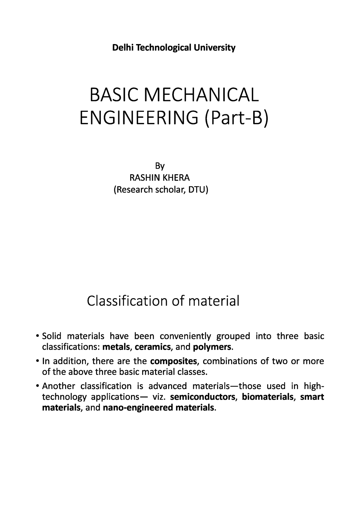 BME B Mid Sem Notes Compiled - Mechanical Operations - Studocu