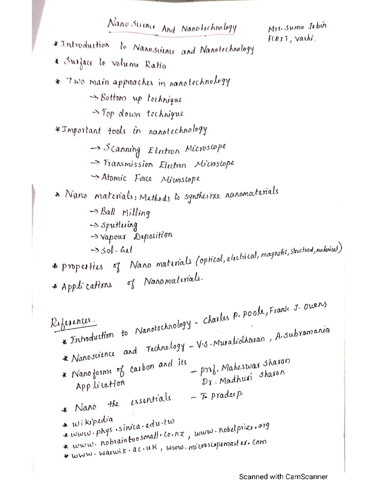 Chp 5 Nanotechnology notes 240408 155930 - Nano Science And ...