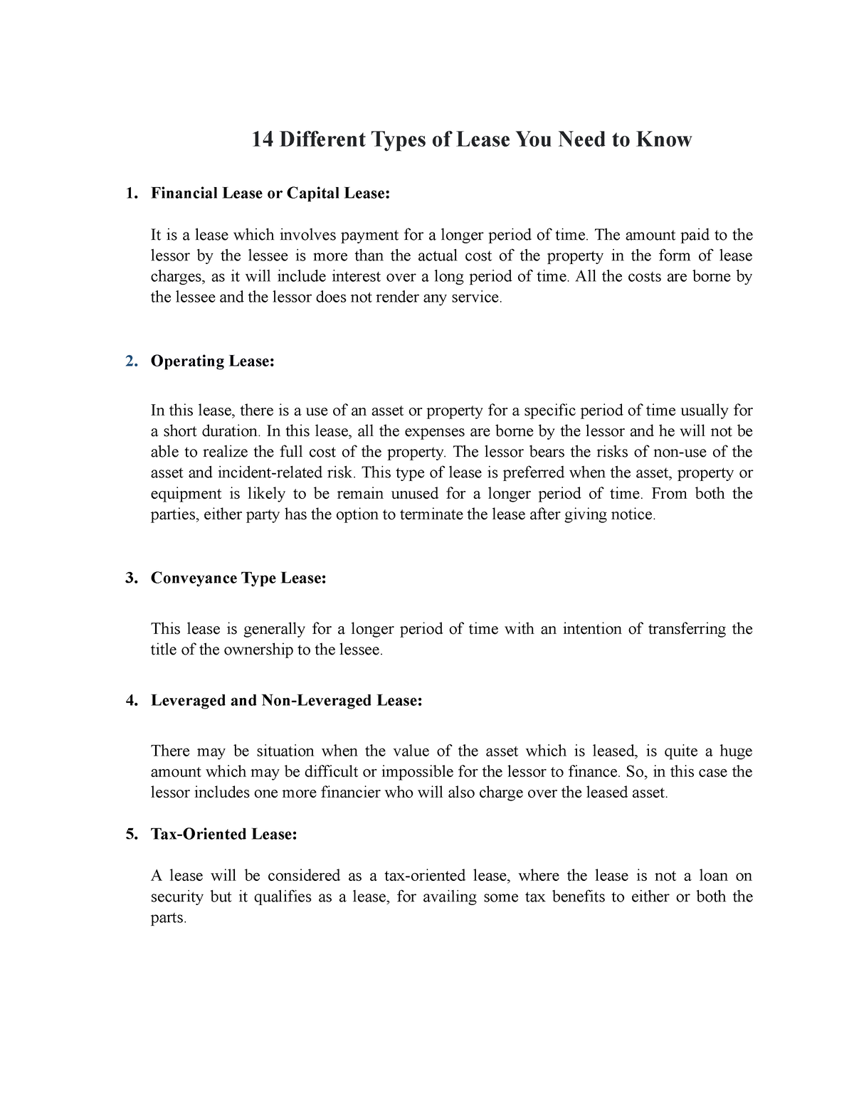 14-different-types-of-lease-you-need-to-know-the-amount-paid-to-the