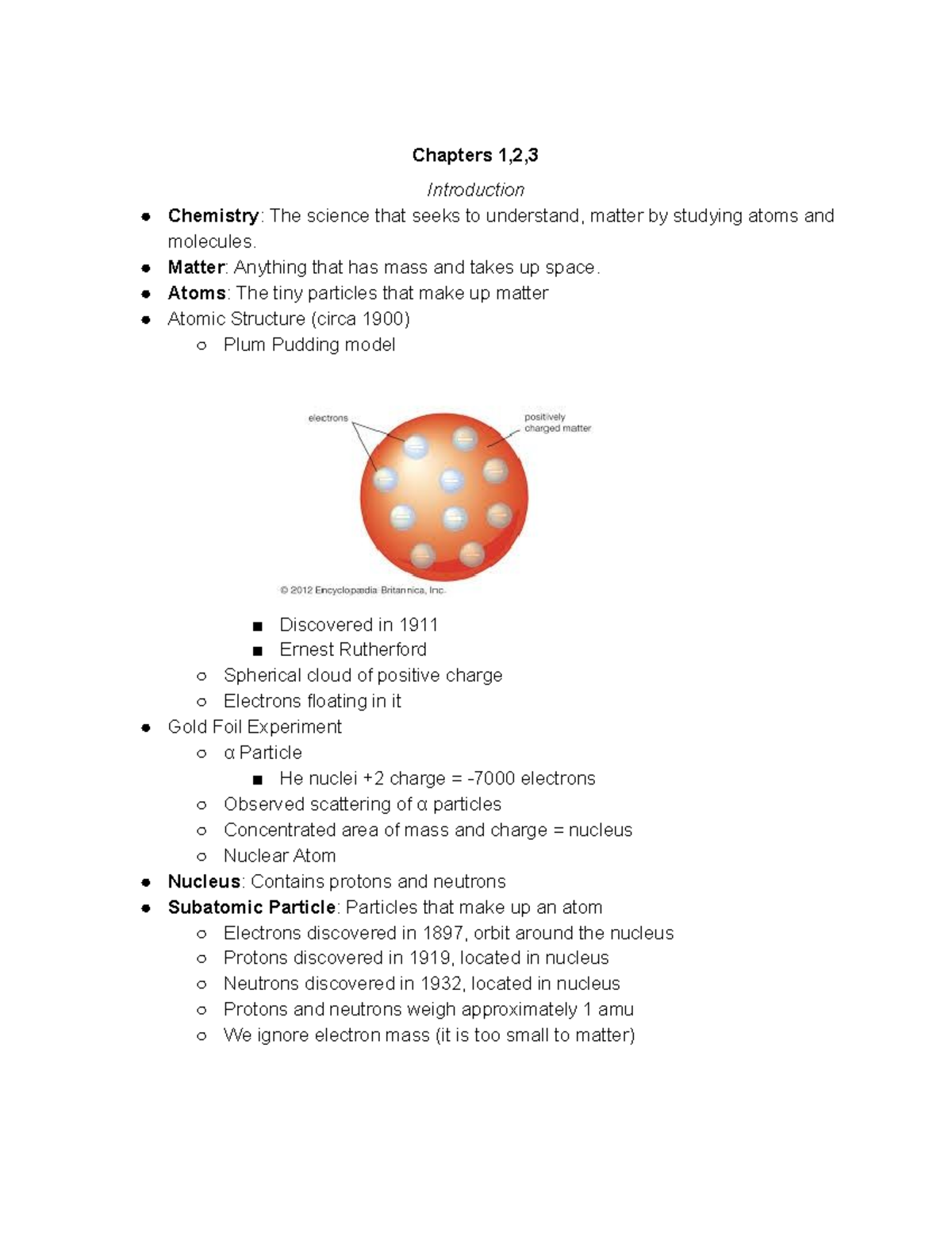 Chemistry 110 Notes - This Cover All Of Chem 110! Great For Finals ...