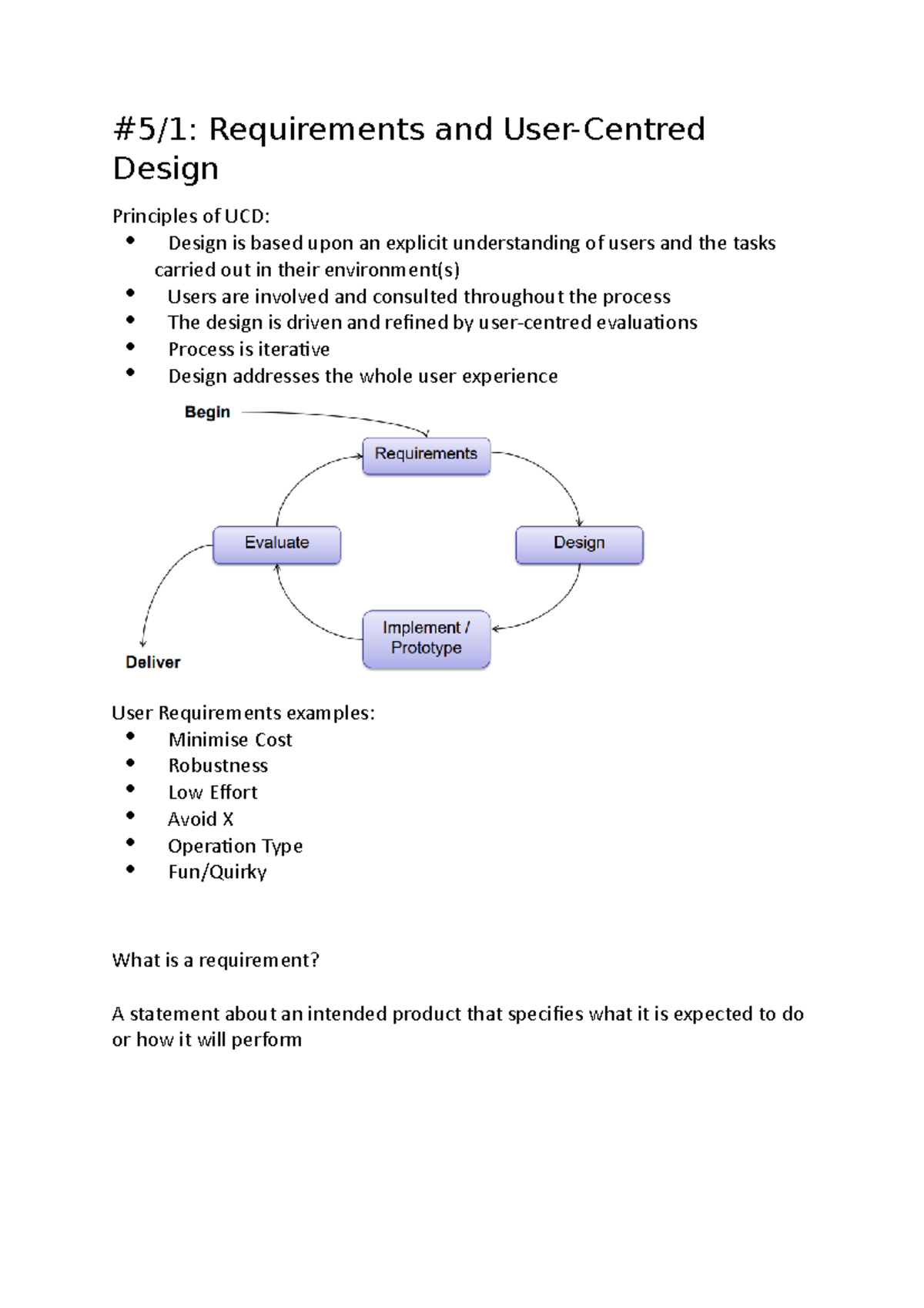 5-1 Requirements and User-Centred Design - #5/1: Requirements and User ...