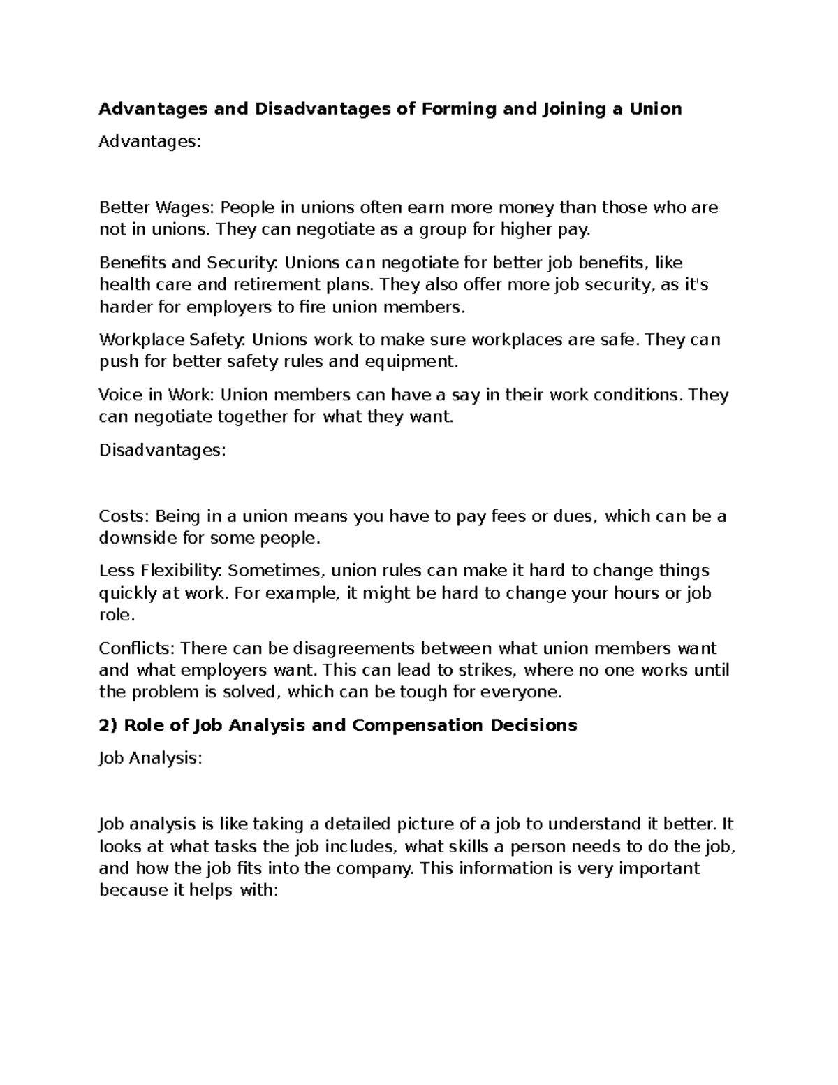 HR. 03 de marzo Advantages and Disadvantages of Forming and Joining a