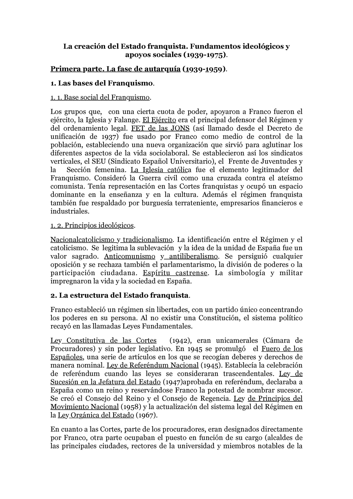 Creación Del Estado Franquista Comprimido - La Creación Del Estado ...