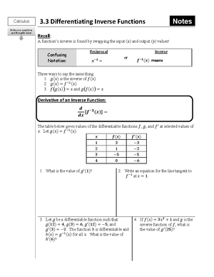 BC Calc Unit 7 Practice - BC Calculus Unit 7 Practice Test | 1 Hour, 30 ...