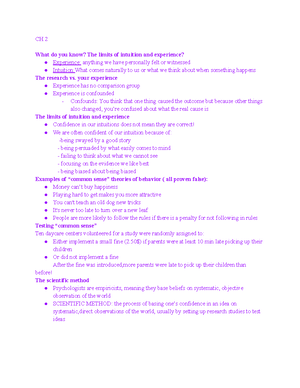 Psych 101 Ch 1 Textbook Notes Psychology Study Of Behavior Psych 101 Ch 1 Textbook Notes Psychology Study Of Behavior