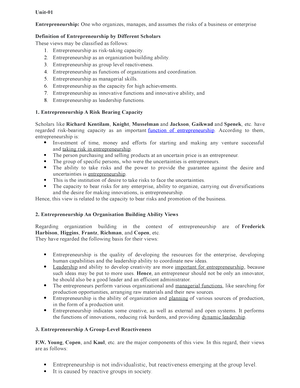 Unit 1 - Project Management And Entrepreneurship Unit 1 Notes - UNIT ...