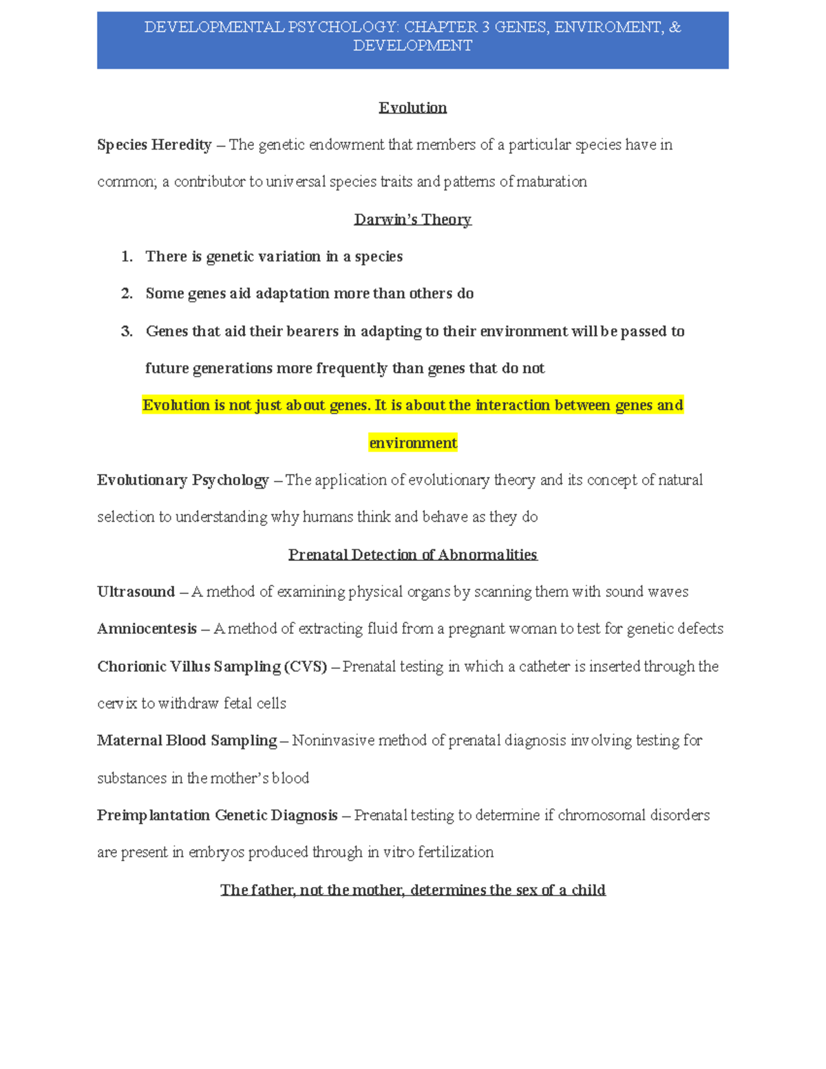 MindTap Chapter 3 Terms To Know - DEVELOPMENTAL PSYCHOLOGY: CHAPTER 3 ...