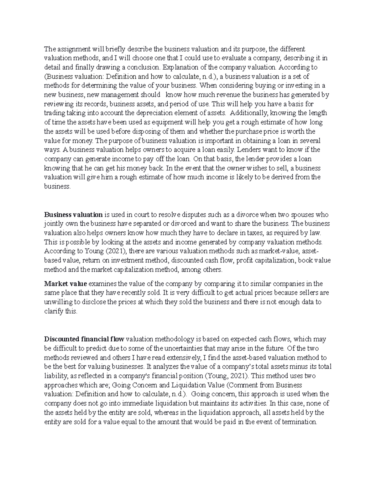 FM Unit 5 Discussion submission final - The assignment will briefly ...