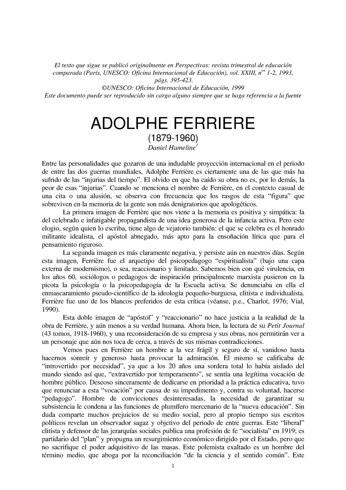 Ferrieres Nmm El Texto Que Sigue Se Public Originalmente En Perspectivas Revista