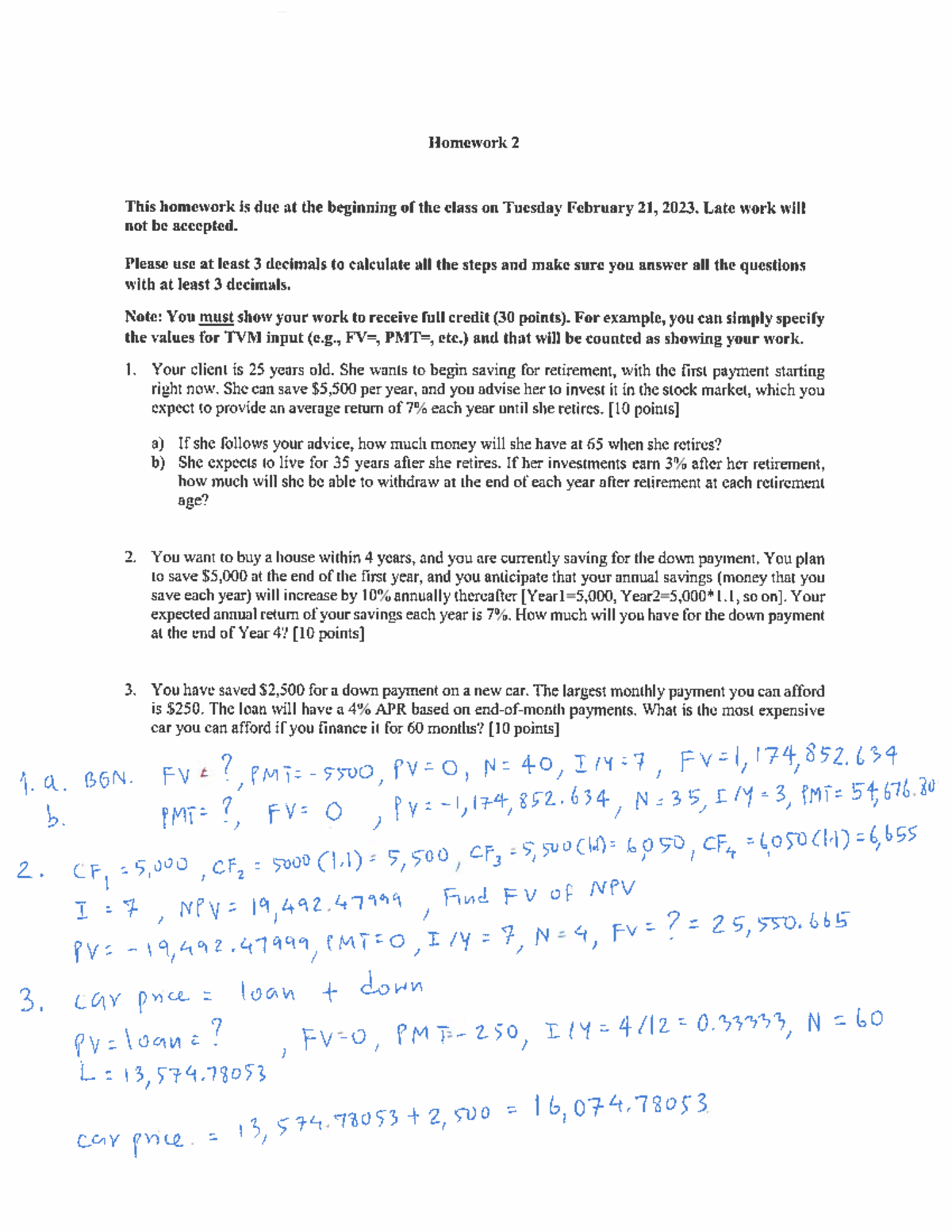 Homework 2 Spring 2023 Solution - Homework 2 This Homework Is Due At ...