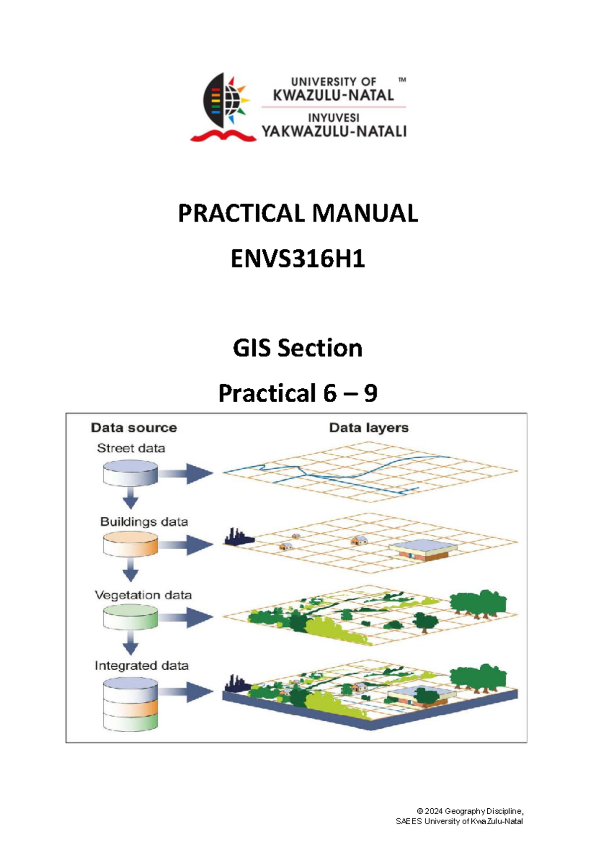 Practical Manual 2023 - GIS Part pdf - PRACTICAL MANUAL ENVS316H GIS ...