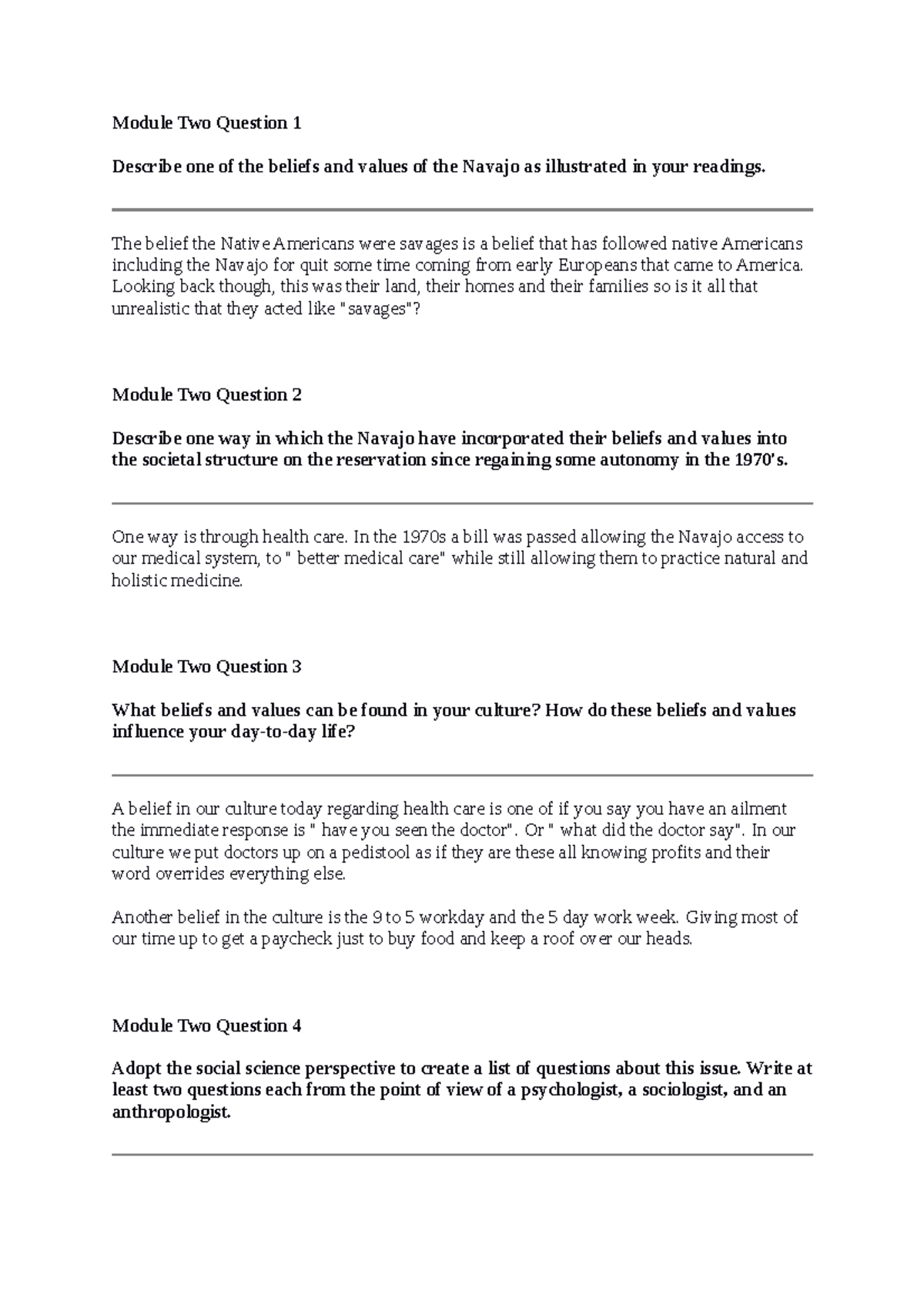 Erica Lein SCS 200 Applied Social Sciences module 2 short responses ...