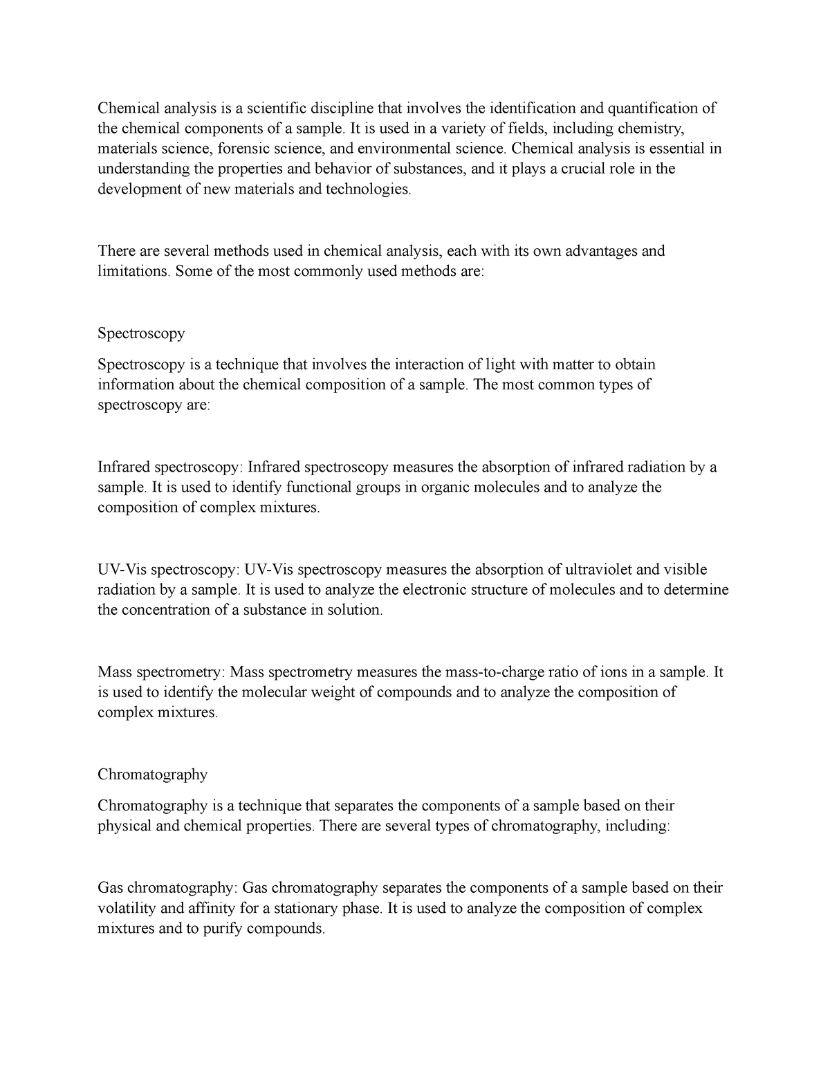 chemical-analysis-is-a-scientific-discipline-that-involves-the