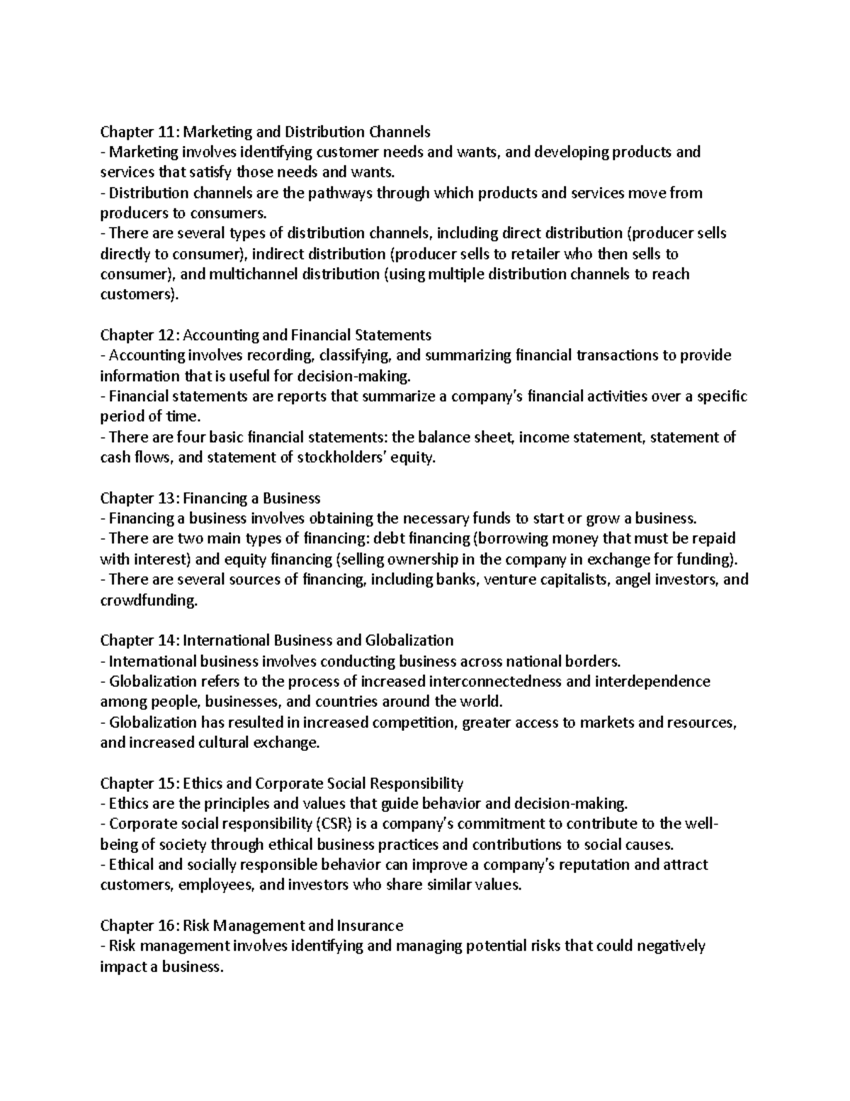 D078 11-16 - d078 11-16 notes - Chapter 11: Marketing and Distribution ...