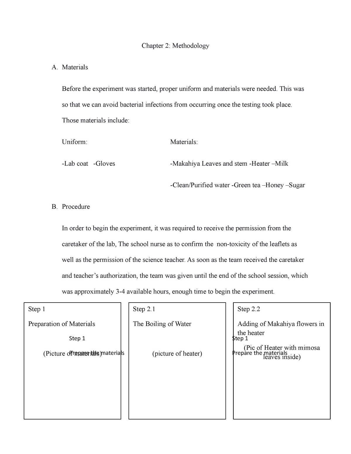 Chapter-2 - Good Notes - Chapter 2: Methodology A. Materials Before The ...