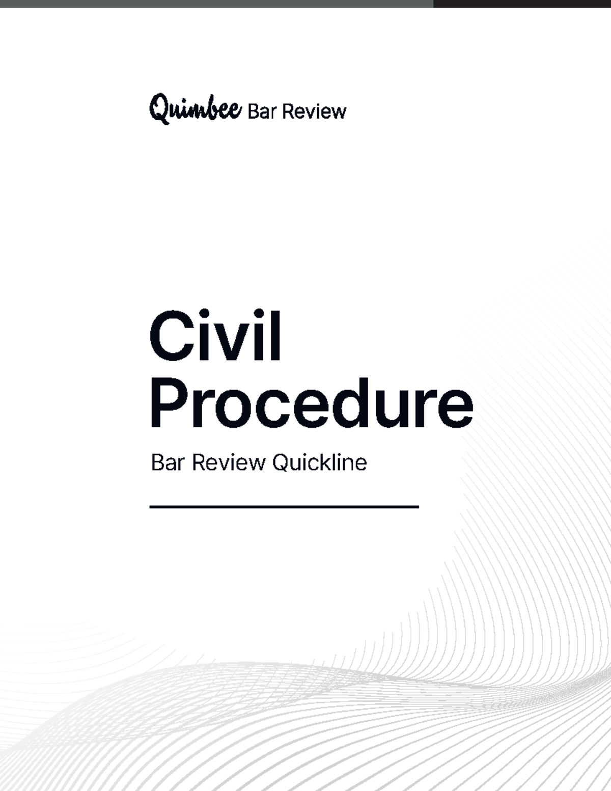 2024 Civil Procedure Quickline - Civil Procedure Bar Review Quickline 5 ...