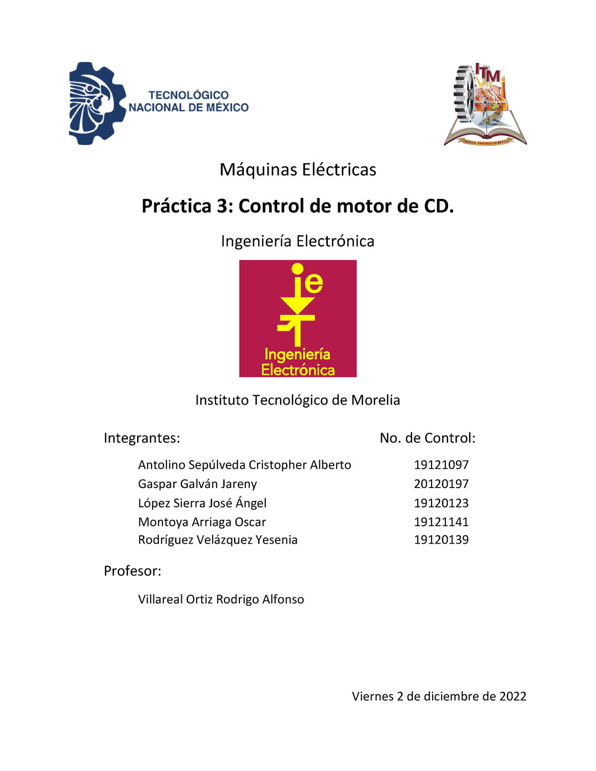 P Control De Motor Cd Practica Dde Maquinas Electricas Máquinas