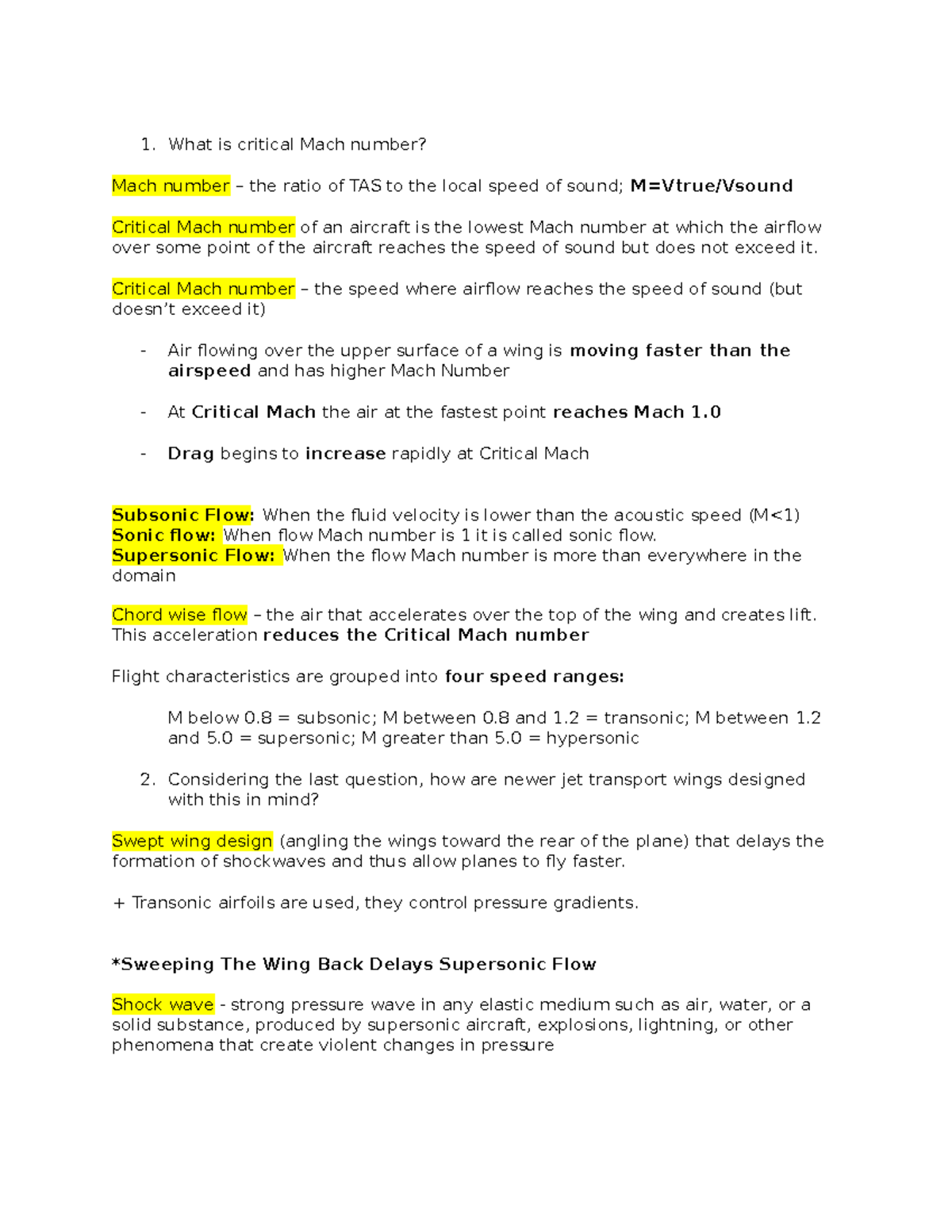 midterm-review-sheet-what-is-critical-mach-number-mach-number-the