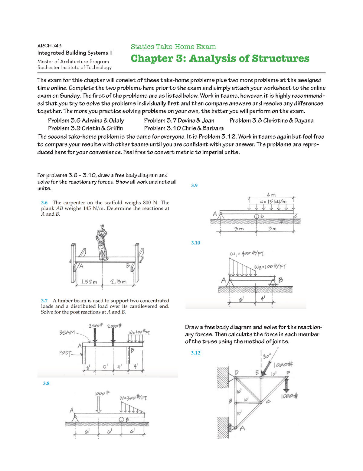 Take-Home C3 - Assignment handout - ARCH- Integrated Building Systems ...