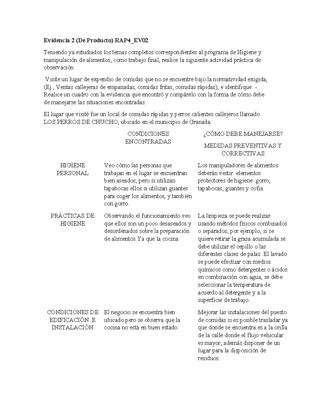 Evidencia 2 DE Actividad 4 - Evidencia 2 (De Producto) RAP4_EV Teniendo ...