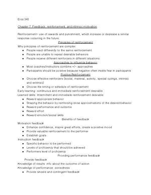 Chapter 4 Study Guide - EXSS 340 Chapter 4 Study Guide Chapter 4 ...