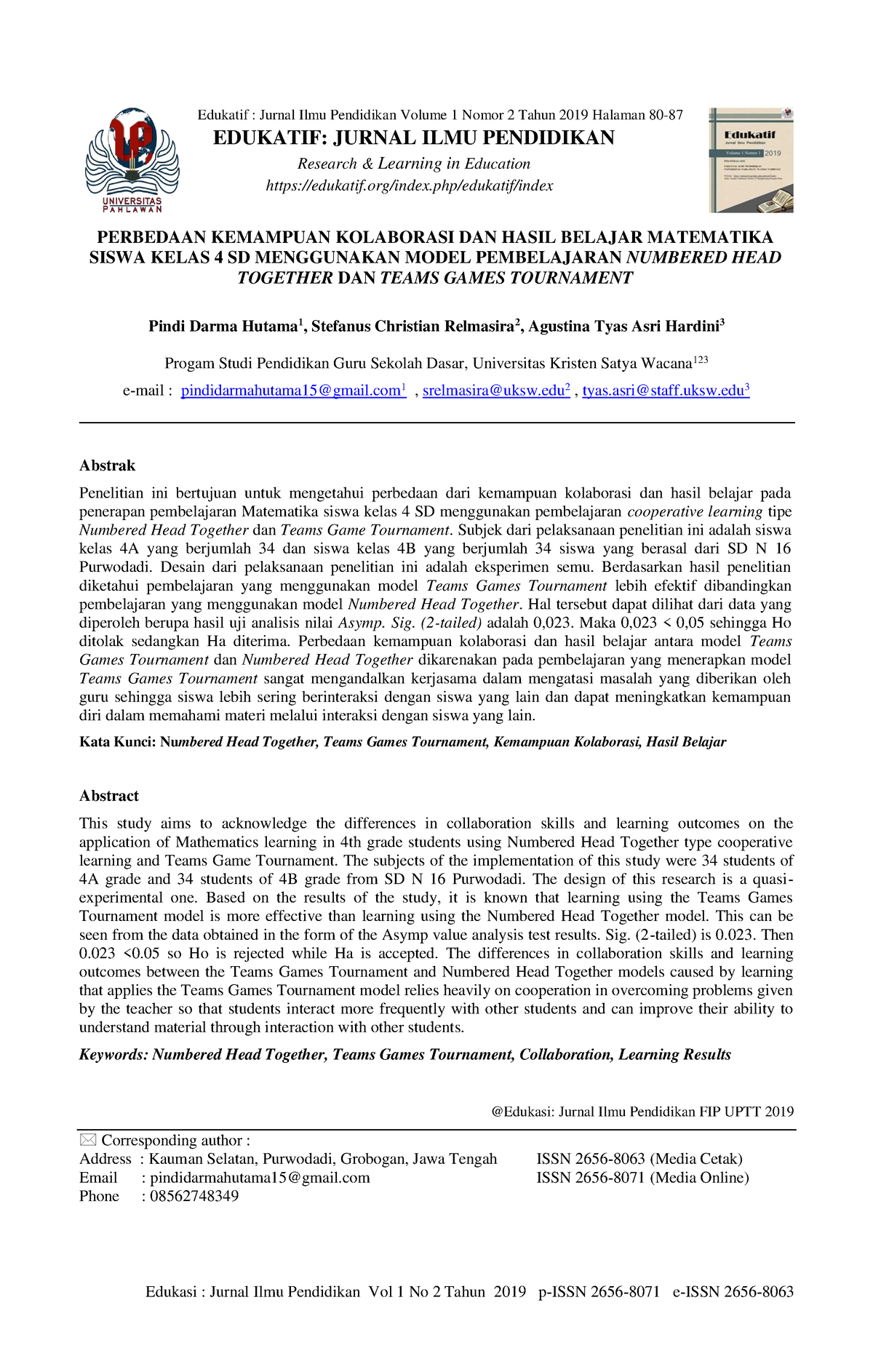 11 53 1 PB - Sadasd - Edukatif : Jurnal Ilmu Pendidikan Volume 1 Nomor ...