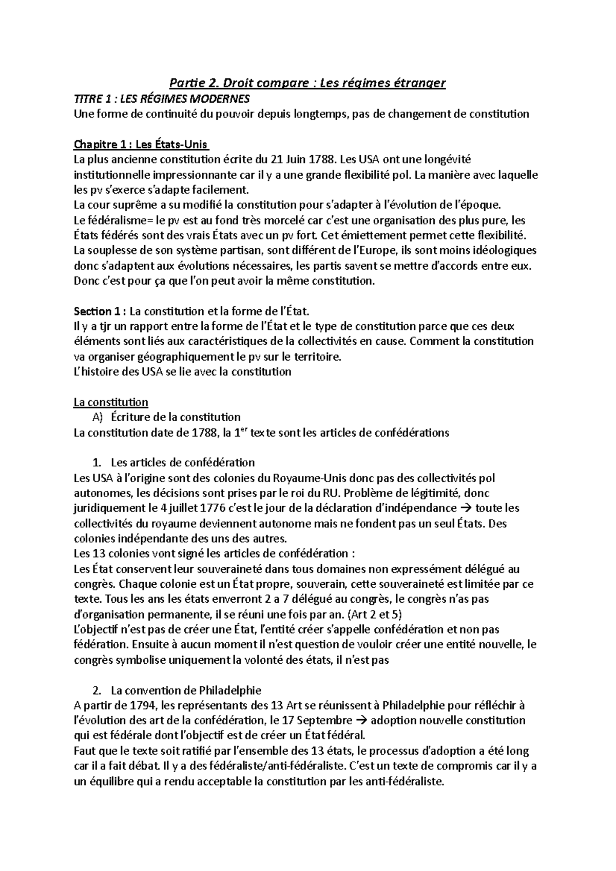 Partie 2 - cours intro historique - Partie 2. Droit compare : Les ...