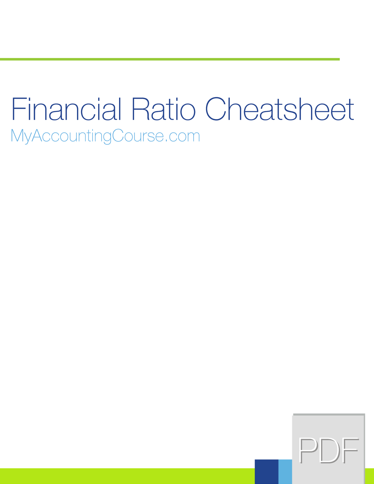 D076 Finance Financial Ratio Cheat Sheet Financial Ratio Cheatsheet Myaccountingcourse 5248