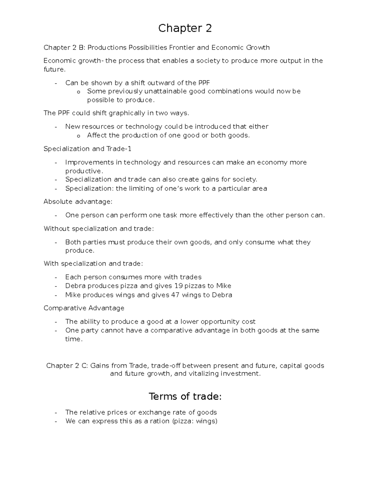 Chapter 2 - Productions Possibilities Frontier and Economic Growth ...