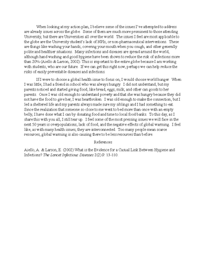 BIO201 Final Project Part One - Running head: PORTFOLIO PROJECT ...