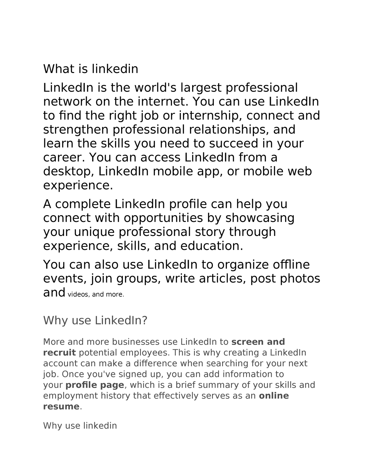 What Is Linkedin - What Is Linkedin LinkedIn Is The World's Largest ...