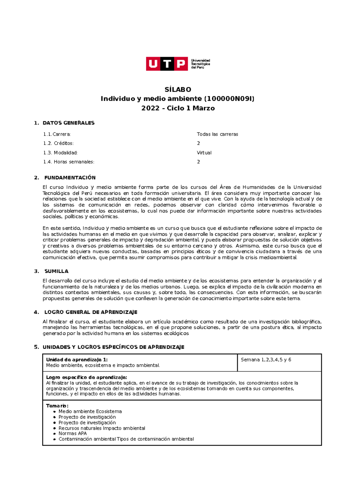 100000 N09I Individuo YMedio Ambiente - SÍLABO Individuo Y Medio ...