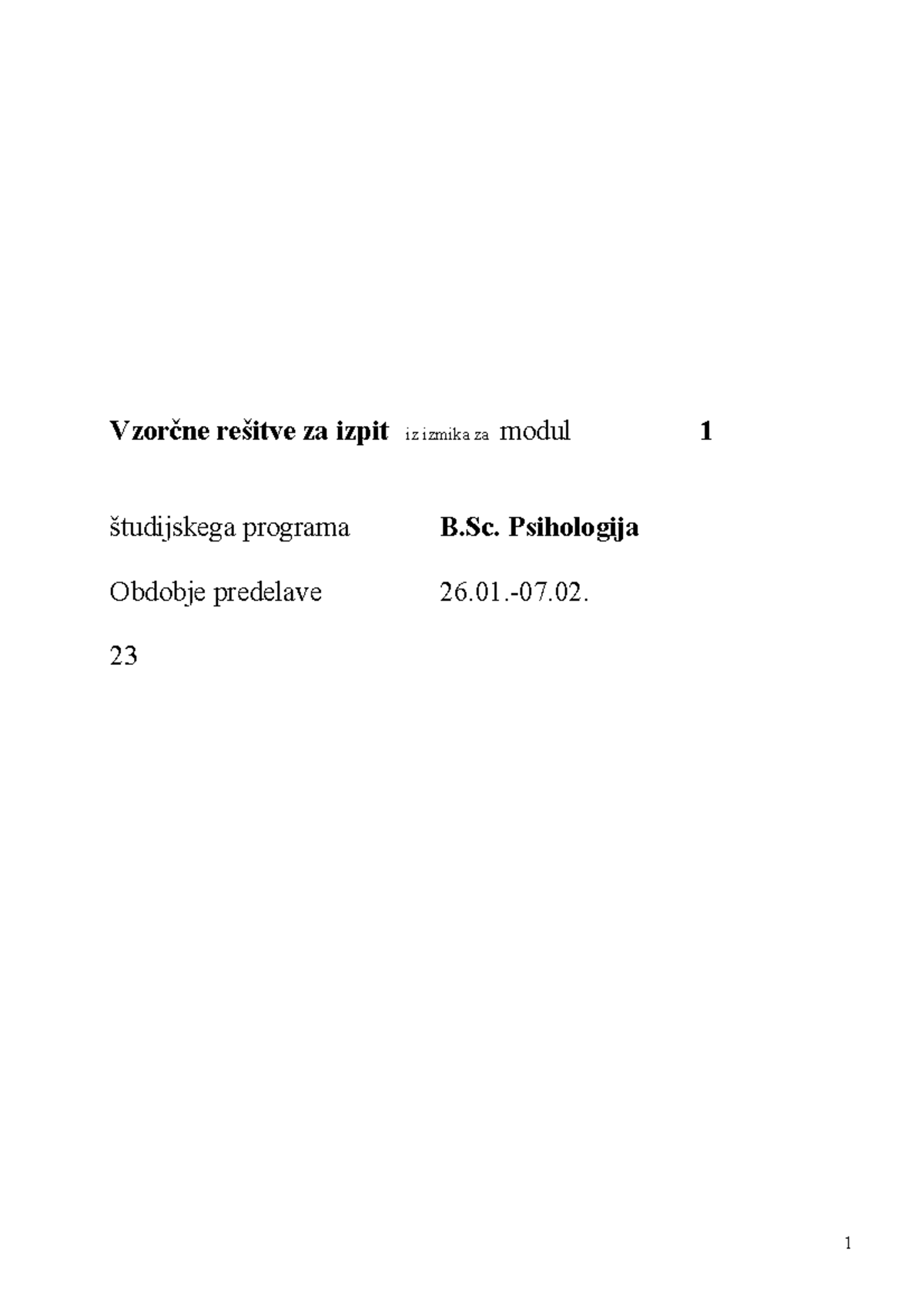 KLausur Mit Lösungen 45 - Vzorčne Rešitve Za Izpit Iz Izmika Za Modul 1 ...