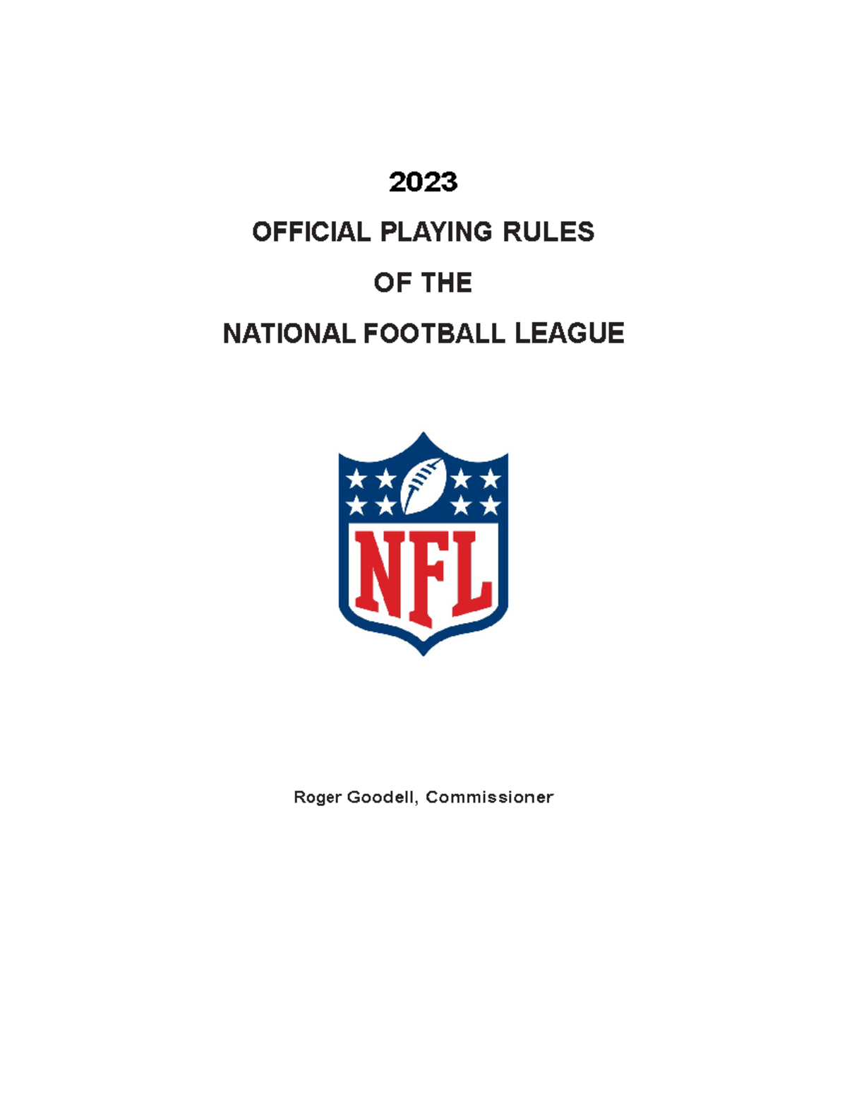 2023rulebook final football rulebook 2023 OFFICIAL PLAYING RULES