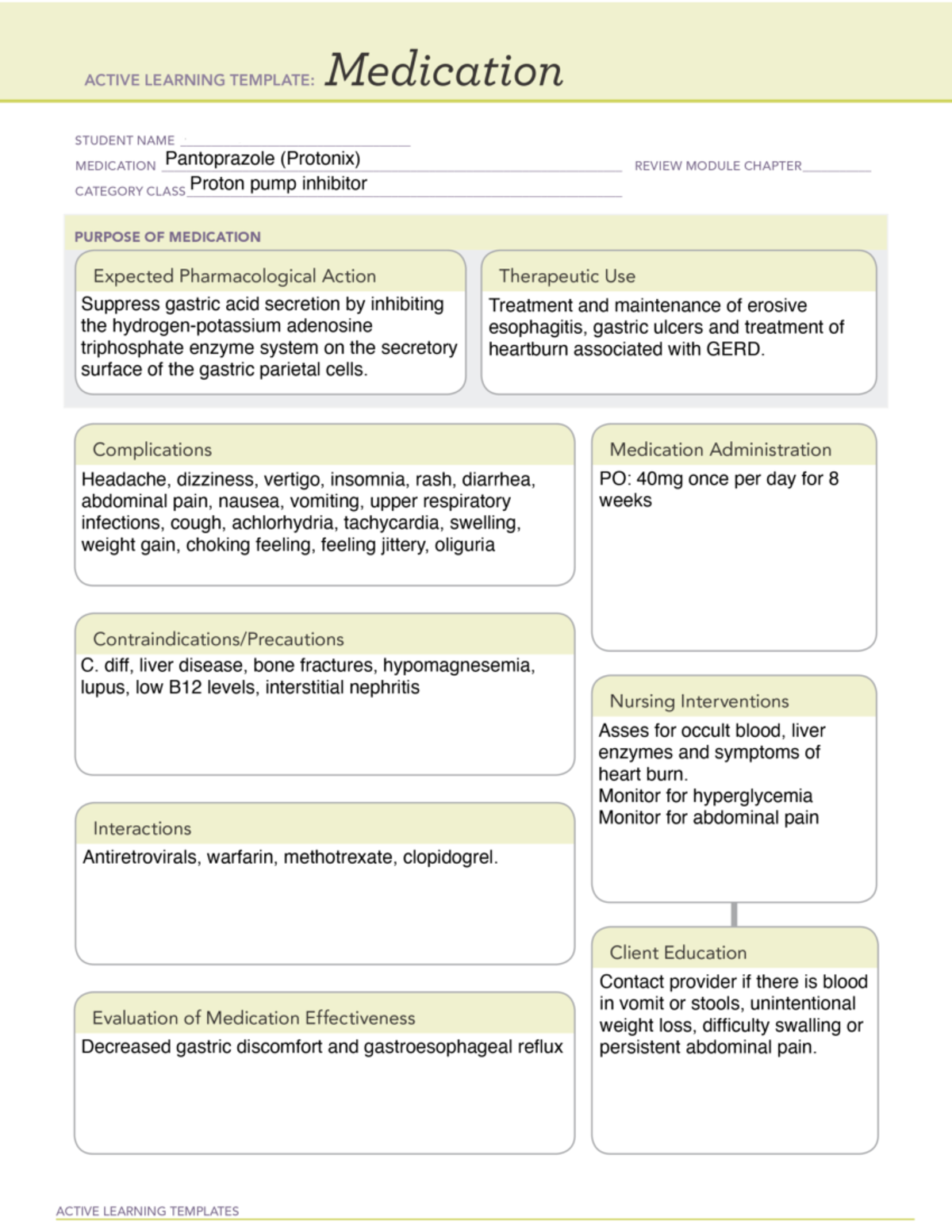 Ati Medication Template Sodium Polystyrene