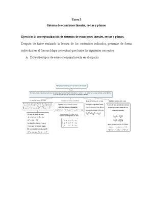 Tarea 4 Sistema De Ecuaciones Lineales, Rectas Y Planos - Ejercicio 1 ...