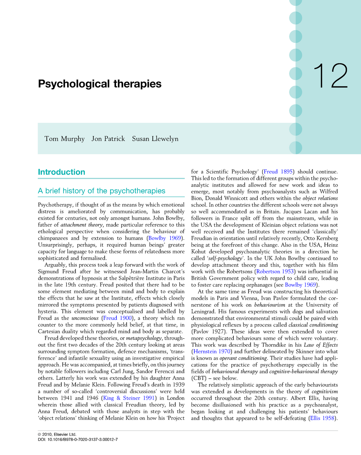 Psychological Therapies - John Bowlby, Father Ofattachment Theory, Made ...