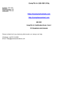 Comptia a 220 1002 exam objectives - CompTIA A+ Certification Exam ...