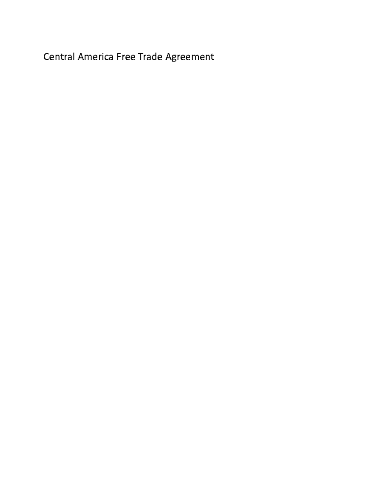 Bam3 - study purpose business - Central America Free Trade Agreement ...