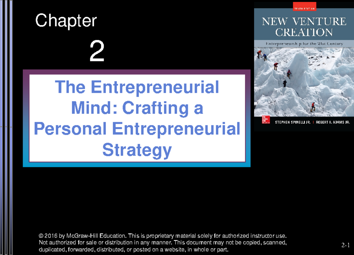 Chapter 2 - Introduction - Chapter 2 The Entrepreneurial Mind: Crafting ...