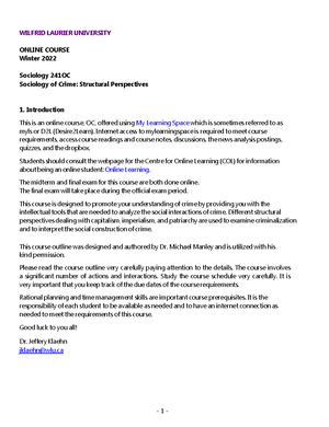 Part 1 - part 1 lecture notes - WILFRID LAURIER UNIVERSITY Inspiring ...