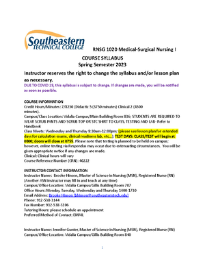 Med Surg Urinary and Renal - 2023 - Studocu