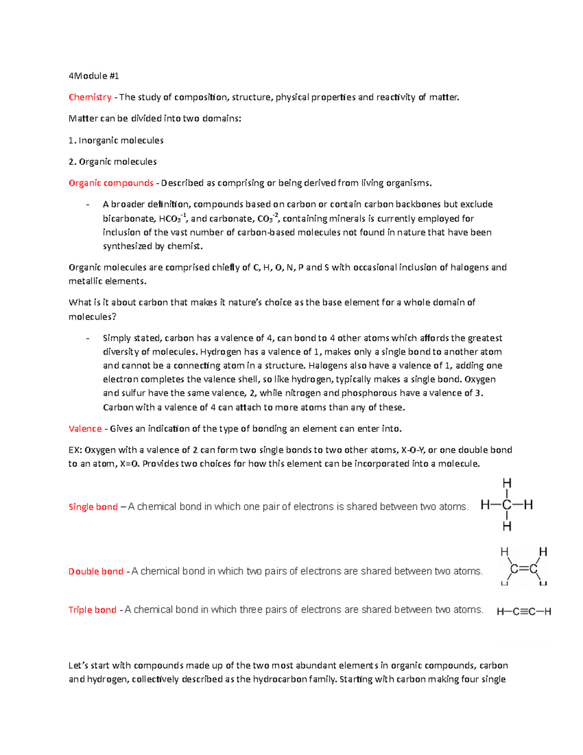 Module 1: Introduction To Organic Chemistry - 4module # Chemistry - The 