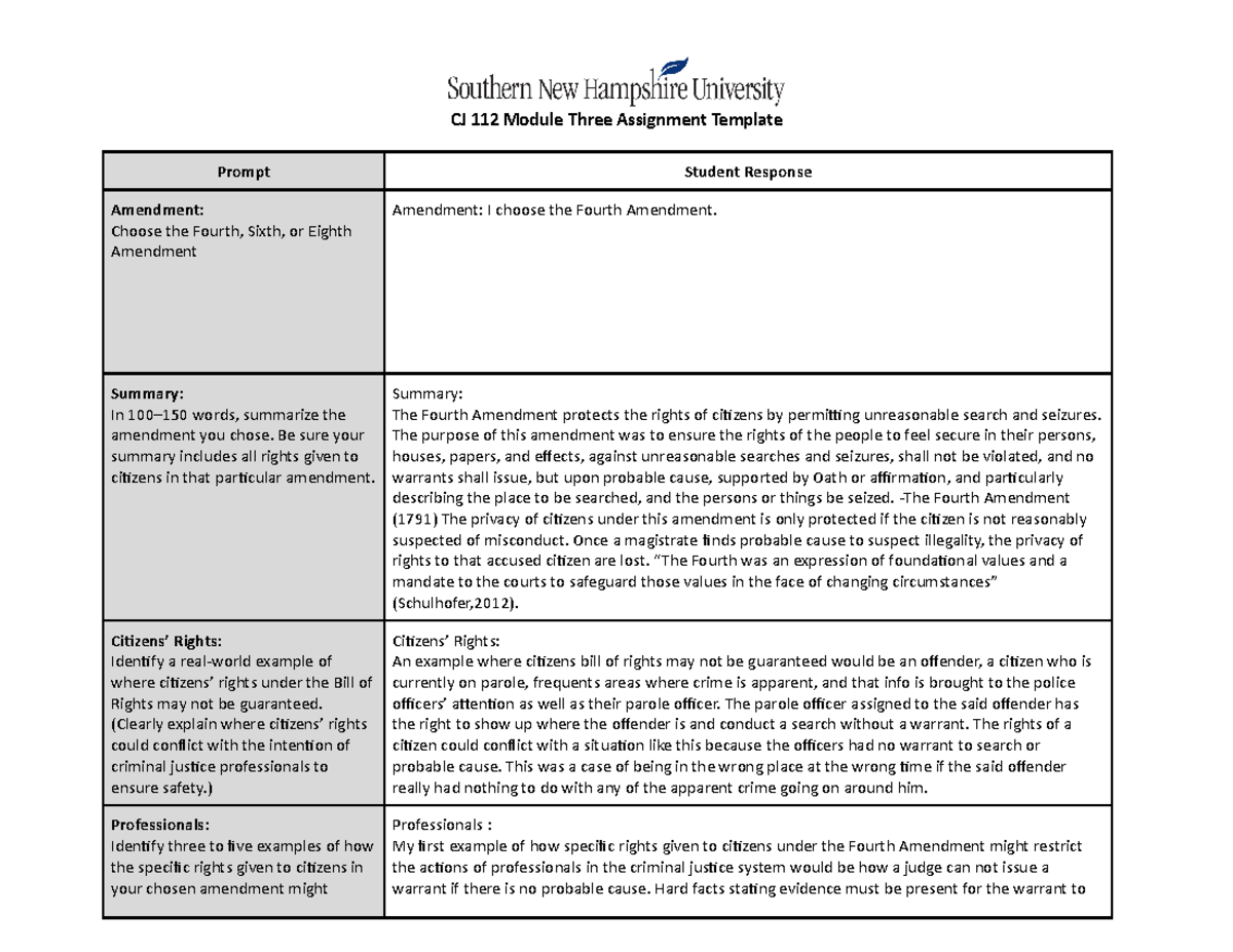 CJ 112 Module Three Assignment Template - CJ 112 Module Three ...