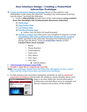 Paradigm Pet Professionals Prototype Breakdown - Paradigm Pet ...
