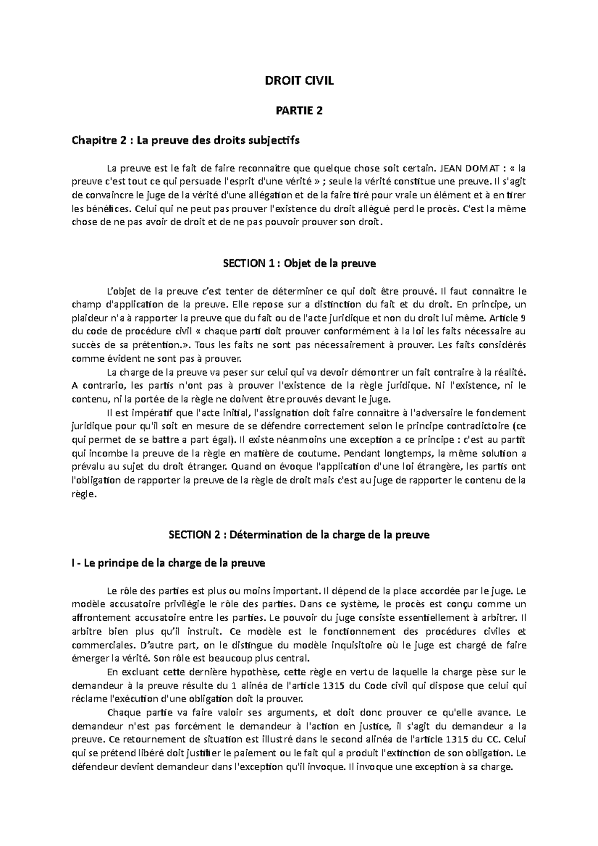 L1 droit, semestre 1 : Partie 2 - Chapitre 2 (droit civil) - DROIT ...
