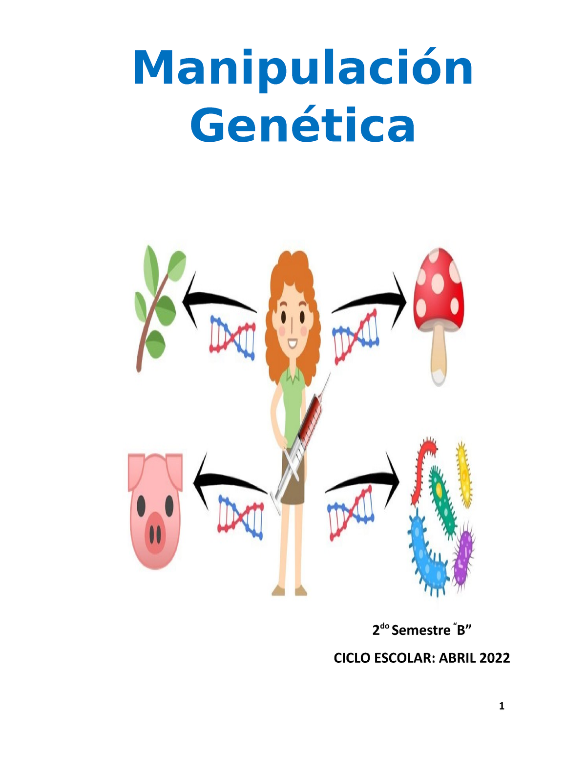 Ensayo Etica Manipulacion Genetica Manipulación Genética 2 Do Semestre “b” Ciclo Escolar 1343