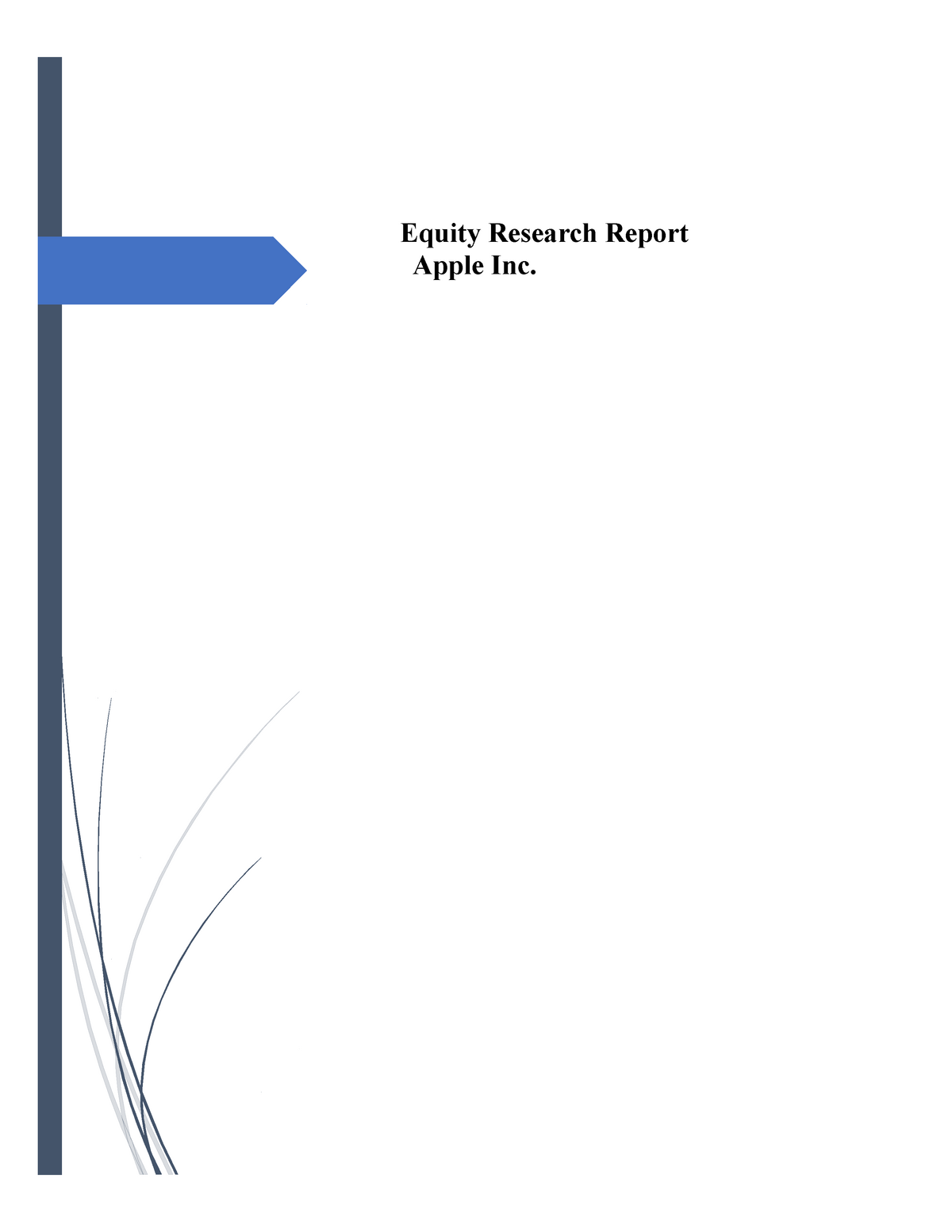 equity research report on apple