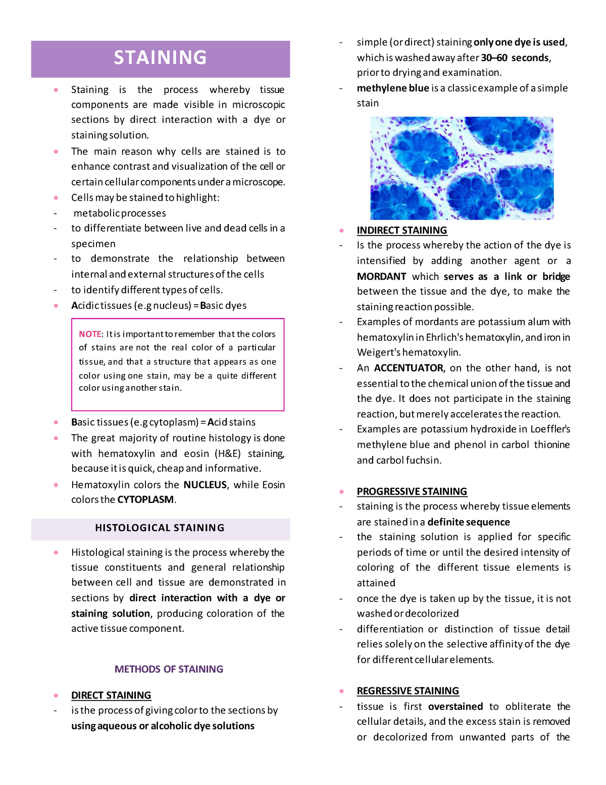 staining-histopathology-lecture-notes-staining-staining-is-the