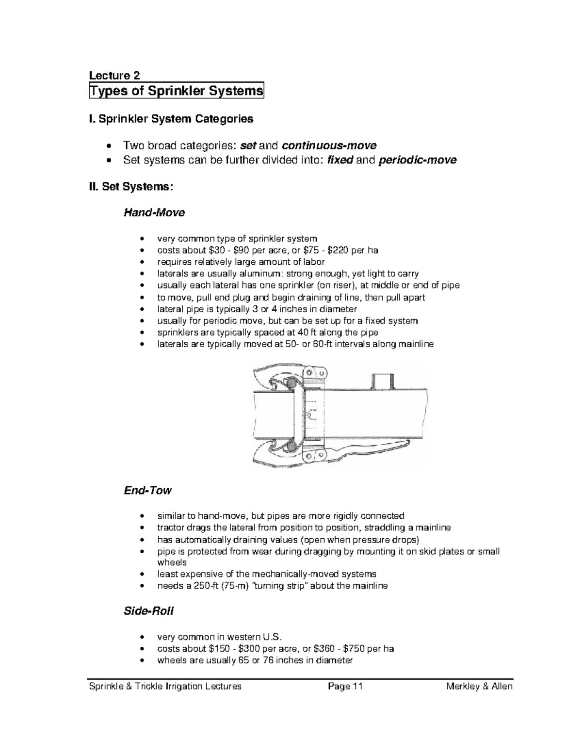 Lecture note 2 types of sprinkler systems - Lecture 2 Types of ...